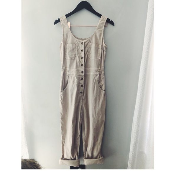Free People Pants - Free People Button Front Utility Jumpsuit size 4/S